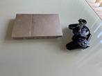 PS2 Slim Zilver, Spelcomputers en Games, Spelcomputers | Sony PlayStation 2, Ophalen, Gebruikt, Met 1 controller, Zilver