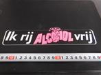 sticker Ik rij ALCOHOL vrij ( zwart roze ) *, Ophalen, Zo goed als nieuw