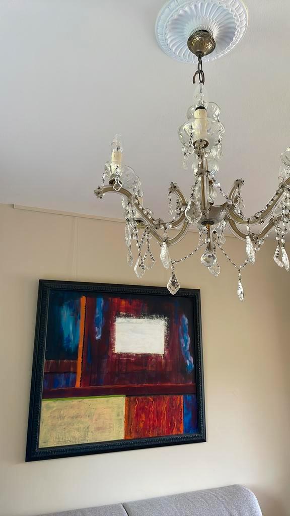 Oude 124cmx 108 cm grote brocante houten schilderijlijst, Huis en Inrichting, Woonaccessoires | Lijsten, Gebruikt, 75 cm of meer