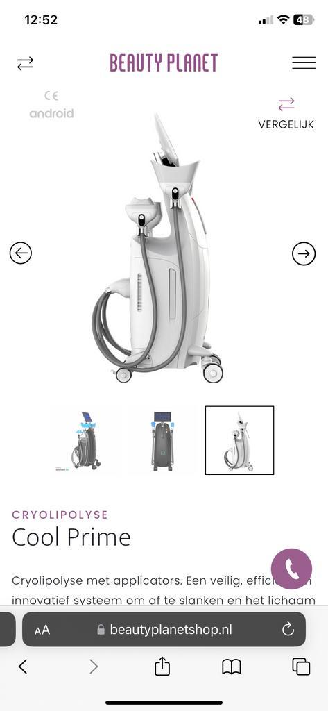 Cryolipolyse apparaat - 7 applicators, Witgoed en Apparatuur, Persoonlijke-verzorgingsapparatuur, Zo goed als nieuw, Overige typen