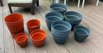 12 ELHO-tuinpotten, Tuin en Terras, Bloempotten, Ophalen, Kunststof, Rond, Zo goed als nieuw