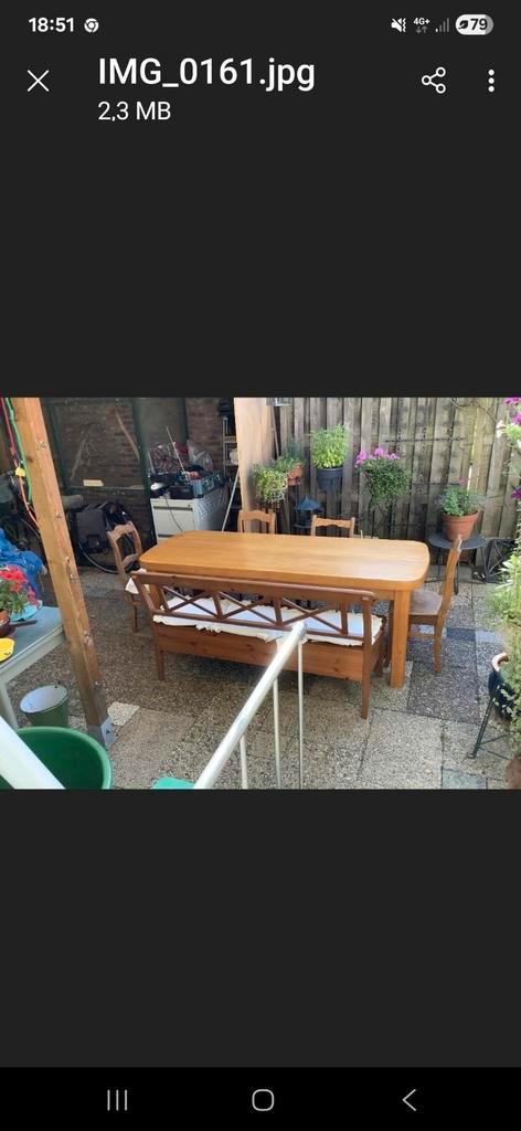Eiken eettafel, Huis en Inrichting, Tafels | Eettafels, Zo goed als nieuw, 50 tot 100 cm, 150 tot 200 cm, Vijf personen of meer