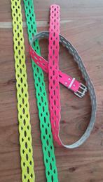 4 Riemen geel, groen, roze en oranje NIEUW, Kleding | Dames, Riemen en Ceinturen, Minder dan 3 cm, Overige kleuren, 100 cm of meer