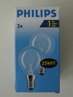 2 Philips heldere kogellampen 25 W, E14, GEEN LED, Huis en Inrichting, Lampen | Losse lampen, Ophalen of Verzenden, Nieuw