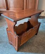 vintage eiken lectuur-/ krantenbak en bijzettafel, Huis en Inrichting, Woonaccessoires | Krantenbakken en Lectuurbakken, Ophalen