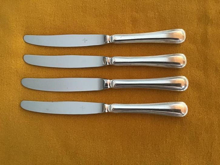 4x ontbijtmessen/dessertmessen Gero 100 Arabesque; 20 cm, Antiek en Kunst, Antiek | Bestek, Ophalen of Verzenden