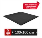FIT PRO RUBBER SPORTVLOER TEGELS 100x100x1,5 zwart home gym, Sport en Fitness, Overige Sport en Fitness, Ophalen of Verzenden