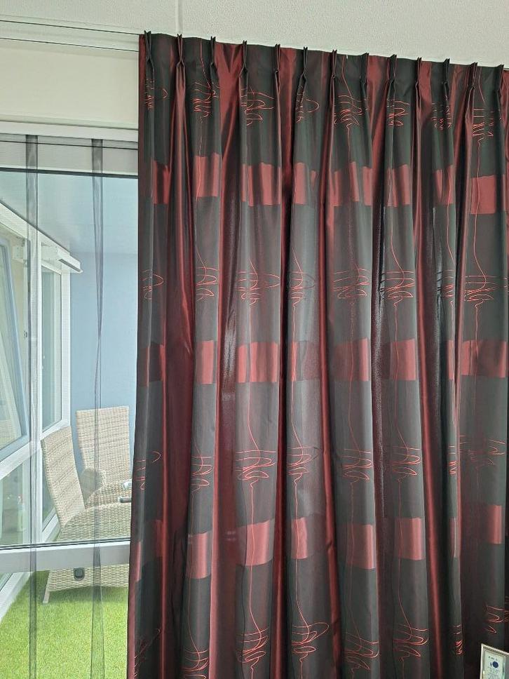 Overgordijnen 7 stuks in nieuwstaat, Huis en Inrichting, Stoffering | Gordijnen en Lamellen, Zo goed als nieuw, 200 cm of meer