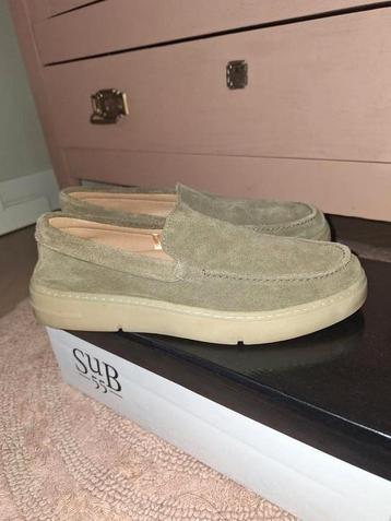 Zgan leren loafers maat 41 zand en kaki kleur beschikbaar voor biedingen