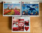 Leuk voor vakantie: 3 puzzels zaanse schans liefde dolfijnen, Ophalen of Verzenden, 500 t/m 1500 stukjes, Gebruikt, Legpuzzel
