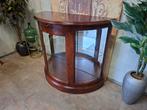 Grote klassieke italiaans halfronde lage vitrinekast, servie, Ophalen of Verzenden, Zo goed als nieuw, 25 tot 50 cm, Minder dan 100 cm