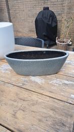 Ovale Bloempot met Craquelé Effect, Ophalen, Tuin, Steen, Gebruikt