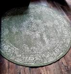 Vloerkleed vintage groen, diameter 2.00 meter, Huis en Inrichting, Stoffering | Tapijten en Kleden, Ophalen, 200 cm of meer, Zo goed als nieuw