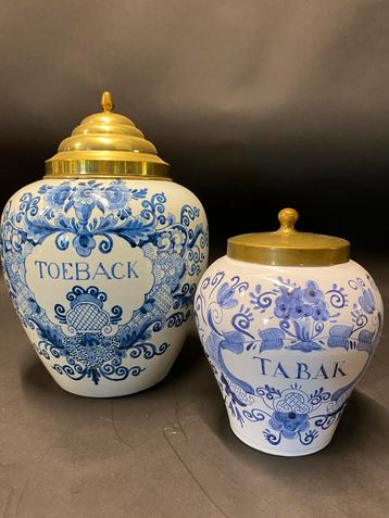 Tabak Toeback potten delft goedenwagen gouda beschikbaar voor biedingen