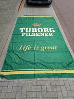 Tuborg Pilsener Reclame Vlag, Verzamelen, Ophalen of Verzenden, Gebruikt, Reclamebord