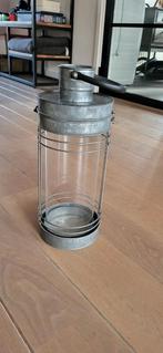Sfeervolle Windlicht/Lantaarn, Ophalen, Zo goed als nieuw, Metaal, Grijs