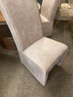 4 crème suede eetkamerstoelen op wieltjes- Nieuw!, Huis en Inrichting, Stoelen, Ophalen, ., ., .