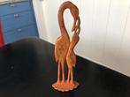 Vintage houten vogels met messing, Ophalen of Verzenden, Huis en Inrichting