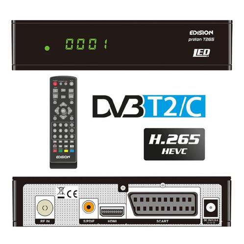 Edision Proton T265 DVB-T2/C H.265 FTA ontvanger Ziggo/KPN, Hobby en Vrije tijd, Elektronica-componenten, Nieuw, Ophalen