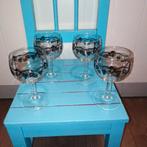 Luminarc wijnglazen met zwarte druifrank 4 stuks, Huis en Inrichting, Keuken | Servies, Ophalen, Glas of Glazen, Gebruikt, Glas