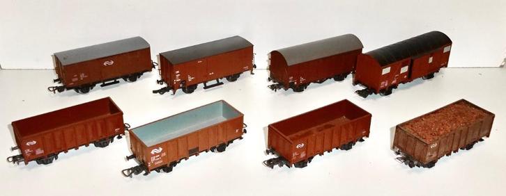 8 Goederenwagons, Hobby en Vrije tijd, Modeltreinen | H0, Gebruikt, Wagon, Gelijkstroom of Wisselstroom, Roco, Ophalen of Verzenden