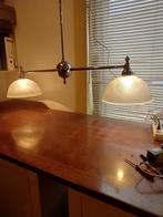 Vintage dubbele hanglamp, Huis en Inrichting, Vintage, Zo goed als nieuw, Ophalen, 75 cm of meer