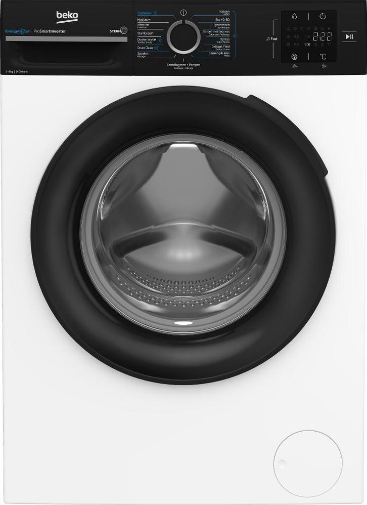 Wasmachine Beko (M3WFT3941B SteamCure), Witgoed en Apparatuur, Wasmachines, Gebruikt, Voorlader, 8 tot 10 kg, Minder dan 85 cm