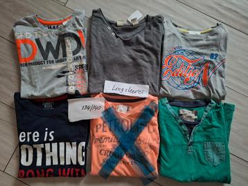 5 Longsleeves Maat 134/140 Jongens beschikbaar voor biedingen