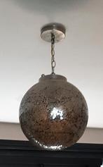 Hanglamp craquelé rookglas, Huis en Inrichting, Minder dan 50 cm, Zo goed als nieuw, Ophalen
