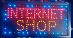 Lichtkrant "INTERNET SHOP" led verlicht reclamebord NIEUW!, Nieuw, Ophalen of Verzenden, Licht