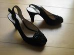 Exclusieve zwart suede sandaaltjes UNISA 38 Snazzeys, Verzenden, Zwart, Nieuw, Sandalen of Muiltjes