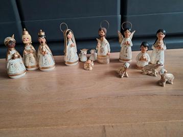Kerstgroep 14 delig mexico beelden kerstbeelden goud wit beschikbaar voor biedingen