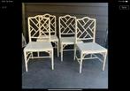 Faux bamboe stoelen hooglans wit, Ophalen, Zo goed als nieuw, Wit, Vijf, Zes of meer stoelen