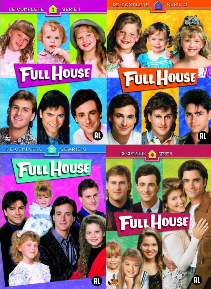 Full House Seizoen 1+2+3+4 DVD - TV-Serie Jaren 80 90, Cd's en Dvd's, Dvd's | Tv en Series, Zo goed als nieuw, Komedie, Boxset