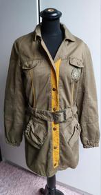 Leuke legergroene jas met details, Maat 38/40 (M), Ophalen of Verzenden, Groen, Onbekend