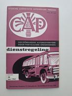 C.A.P. SCHOONHOVEN DIENSTREGELING INGAANDE - 28 MEI 1961, Verzamelen, Ophalen of Verzenden, Zo goed als nieuw, Bus of Metro, Boek of Tijdschrift