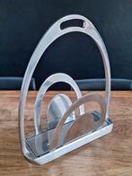 vintage alu chroom lectuurbak magazine kranten tijdschriften, Huis en Inrichting, Woonaccessoires | Krantenbakken en Lectuurbakken