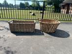 2 rieten manden, Huis en Inrichting, Ophalen of Verzenden, Rechthoekig, Riet