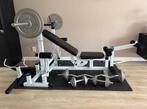 Gorilla Sports  Universele Halterser gietijzer 108kh, Ophalen, Zo goed als nieuw, Armen, Fitnessbank
