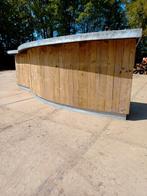 Bar van hout met zinken blad, Schuur, Zo goed als nieuw, Hout, Ophalen