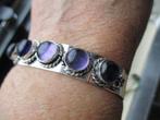 6006/ 925 verzilverde amethyst armband, Paars, Nieuw, Ophalen of Verzenden, Met edelsteen