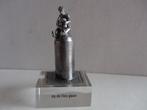 Miniatuur zilver S7a man op fles gezegde zilveren miniaturen, Verzenden, Zilver