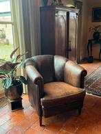 Vintage Schapenleren Fauteuil, Ophalen, Gebruikt, Leer, 75 tot 100 cm