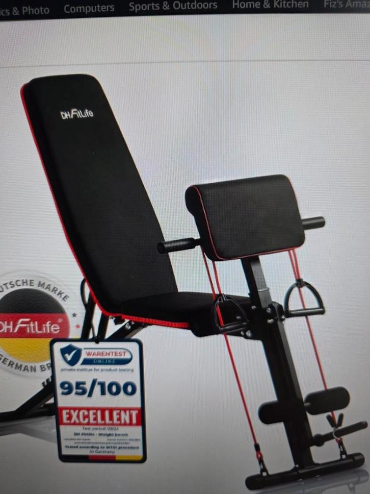 DH Fitlife Gymbank + Halters (dumbbells) (15KG totaal), Sport en Fitness, Fitnessmaterialen, Zo goed als nieuw, Ophalen