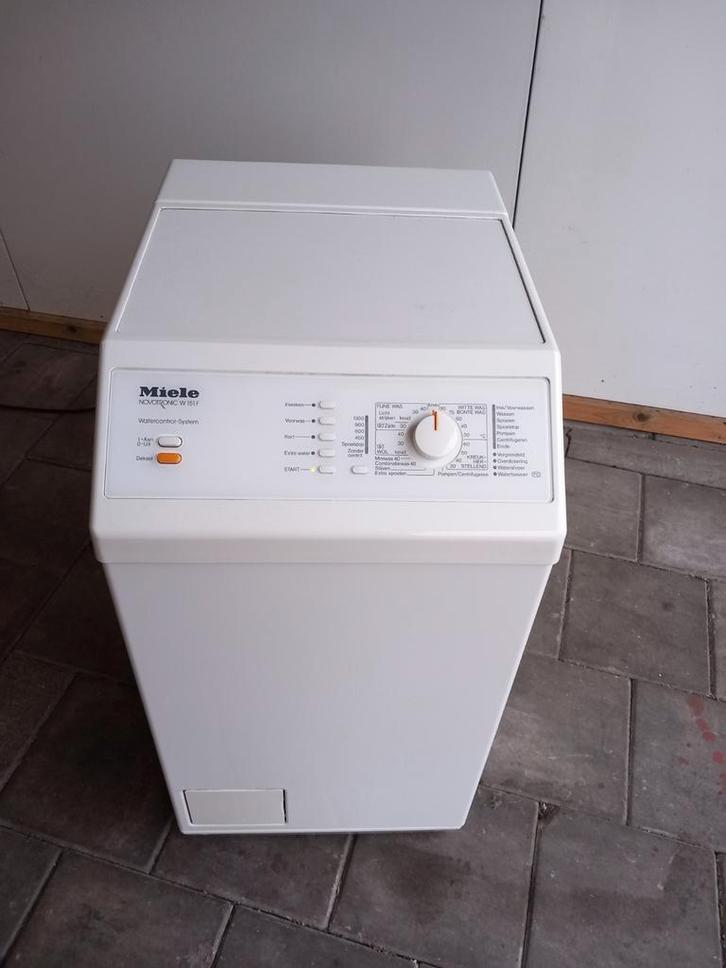 Bovenlader Miele, Witgoed en Apparatuur, Wasmachines, Gebruikt, Bovenlader, 4 tot 6 kg, 85 tot 90 cm, 1200 tot 1600 toeren, Energieklasse A of zuiniger