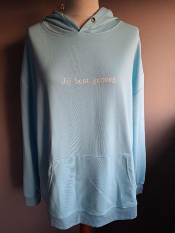 Nieuwe blauwe stretch sweater tekst, maat 3XL beschikbaar voor biedingen