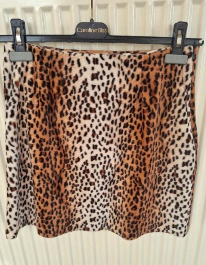 Prachtige Rok in Bruine en Beige Luipaard Print - 36/38, Kleding | Dames, Rokken, Nieuw, Maat 36 (S), Beige, Boven de knie, Verzenden