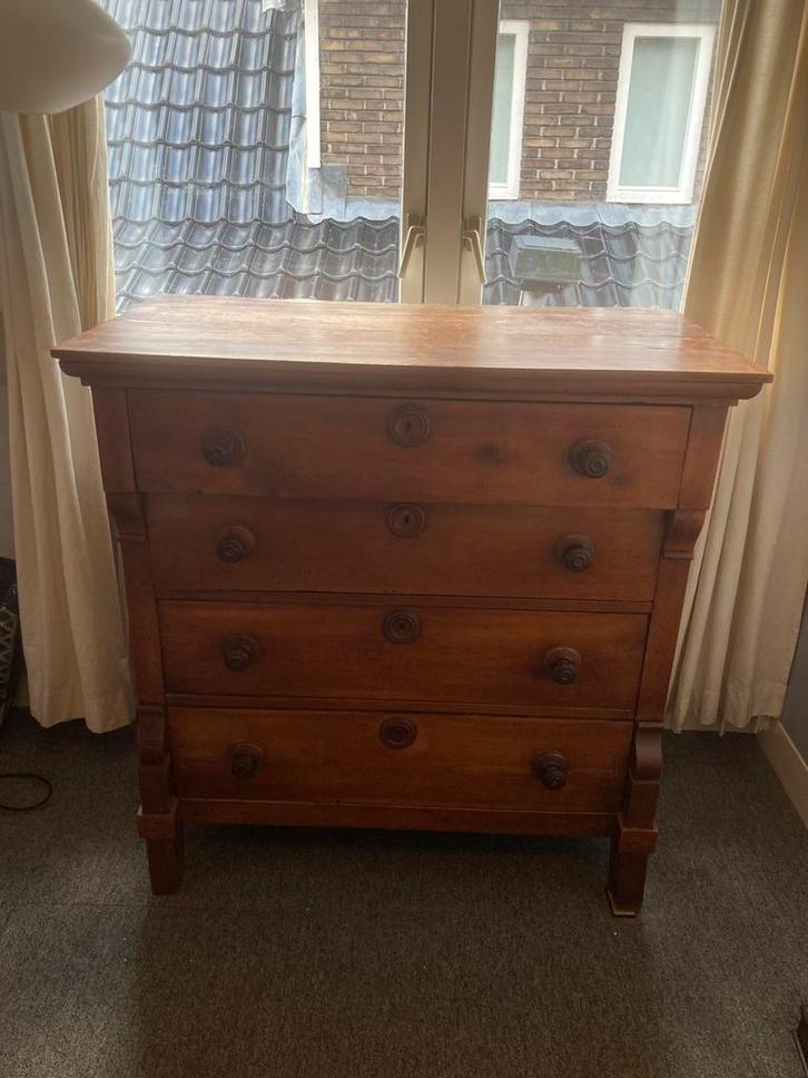 Mooie antieke ladenkast, Huis en Inrichting, Kasten | Ladekasten, Gebruikt, 100 tot 150 cm, 100 tot 150 cm, 50 tot 75 cm, Overige houtsoorten