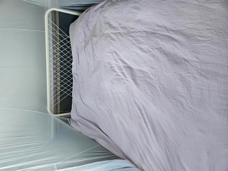 Super leuk bed inclusief matras, Huis en Inrichting, Slaapkamer | Bedden, Zo goed als nieuw, Tweepersoons, 140 cm, Hout, Wit, Ophalen