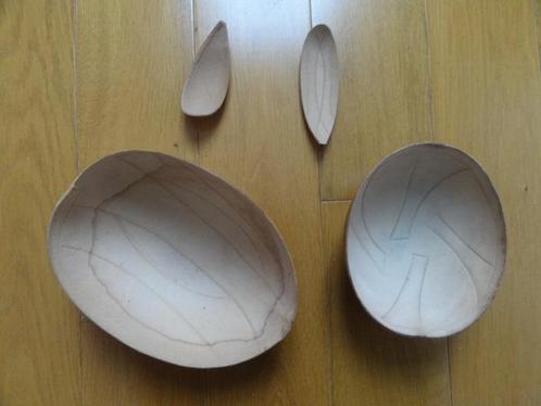 4 bewerkte calebassen uit Suriname, van de Marrons, Antiek en Kunst, Kunst | Niet-Westerse kunst, Verzenden